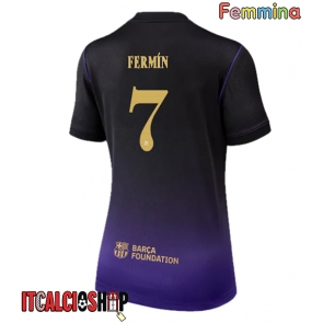 Barcelona Fermin Lopez #7 Seconda Maglia Femmina 2026-27 Manica Corta Barcelona Fermin Lopez #7 Seconda Maglia Femmina 2026-27 Manica Corta